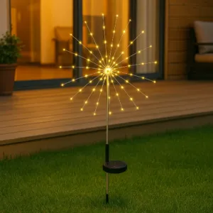 Садовый светильник на солнечной батарее 60 LED, 85см (1шт) / Садовый фонарь / Уличный светильник Фейерверк