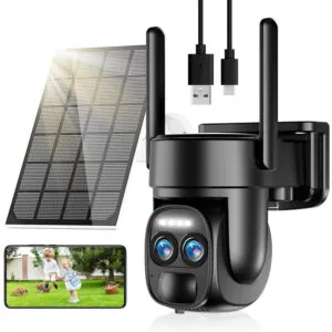 Камера видеонаблюдения с солнечной панелью 4G, 1080P, SZSINOCAM QG6 / Уличная камера с датчиком движения