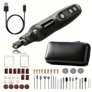 Беспроводной мини-гравер с набором насадок 210шт / Инструмент для шлифовки и гравировки / Портативный гравер