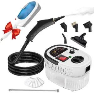 Портативный пароочиститель 2500 Вт, 7 насадок + Подарок Отпариватель Steam Brusher / Парогенератор для уборки