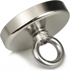 Неодимовый магнит 90мм - 350кг в корпусе с наружным кольцом / Поисковый магнит / Магнит