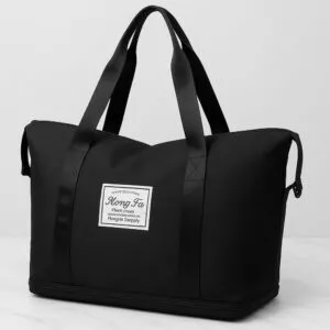 Дорожная сумка женская 55х42х21см, XL-1029, Черная / Складная сумка для путешествий / Сумка-трансформер