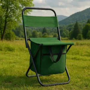Складной стул-сумка для рыбалки со спинкой, 60х35х26см до 110 кг / Туристический стульчик / Стул для пикника