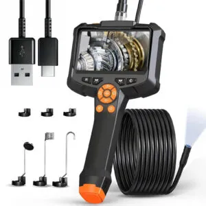 Автомобильный эндоскоп с дисплеем 4,3" (1080P), 5м, USB / Эндоскопическая камера для авто / Камера эндоскоп
