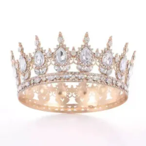 Металлическая корона для торта 8х5,5см, Белый / Тиара для декорации торта / Корона для бенто торта