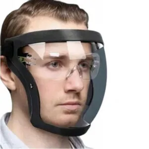 Прозрачный щиток защитный лицевой / Защитная маска пластиковая / Маска щиток пылезащитный для лица