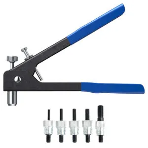 Резьбовой заклепочник + насадки M3-M8 (5шт) / Заклепочник под резьбовые заклепки / Пистолет заклепочный
