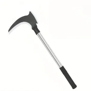 Садовый топор-коса с металлической ручкой 50см / Садовая коса с топором / Ручная мини коса