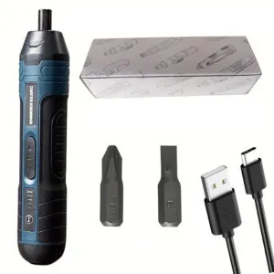 Отвертка аккумуляторная с регулировкой мощности + биты / Электроотвертка с магнитным наконечником и подсветкой