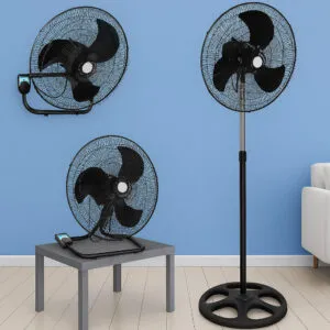 Телескопический вентилятор 3в1, 3 скорости, от сети / Напольный вентилятор-трансформер / Вентилятор комнатный
