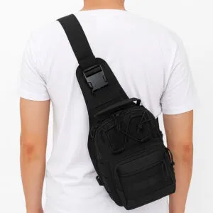 Тактическая сумка через плечо на 6 л (28х20х8см) B14 / Однолямочная сумка-рюкзак / Мужской рюкзак на плечо
