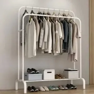 Двойная вешалка для одежды Double pole Hanger RD-16 / Напольная стойка для одежды / Вешалка в прихожую