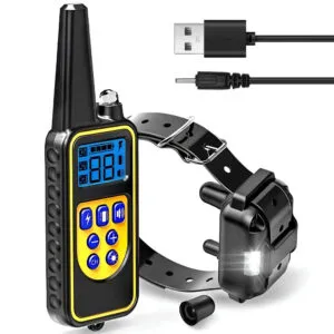 Электроошейник для дрессировки собак + пульт, до 800м, с USB, DTC-800 / Дистанционный тренировочный ошейник для собак / Ошейник для коррекции собак