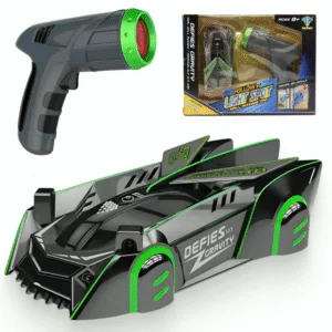 Антигравитационная машинка с лазерным пистолетом, от USB и батареек, Черный / Машинка ездящая по стенам