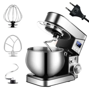 Миксер планетарный с чашей 6л, 4000Вт / Кухонный тестомес для дома / Кухонная машина
