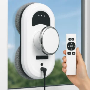 Робот для мытья окон с пультом + 4 насадки / Робот мойщик окон / Робот пылесос для окон