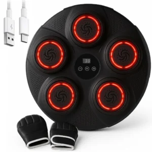 Музыкальная боксерская мишень с перчатками и USB / Музыкальная груша для бокса / Тренажер для бокса с музыкой