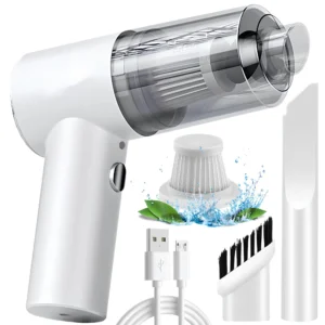 Автомобильный пылесос 2в1, с USB, Vacuum cleaner / Ручной пылесос с насадками / Вакуумный пылесос для авто / Беспроводной пылесос аккумуляторный / Автопылесос