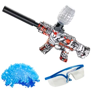 Игрушечный автомат под орбизы с аккумулятором и USB, AK-47 mini, Красный/Синий / Детский автомат стреляющий орбизами / Гель бластер дитячий