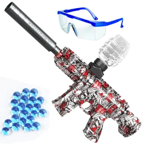 Игрушечный автомат под орбизы с глушителем и USB, M-416 mini, Красный/Синий / Детский автомат аккумуляторный / Гель бластер / Автомат стреляющий орбизами
