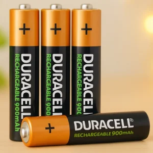 4шт. Аккумулятор Ni-MH 1.2В (AAA/HR03) 900mAh, Duracell / Батарейка аккумуляторная / Мини пальчиковый аккумулятор