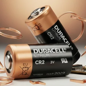 2 шт. Литиевая батарейка CR2, 3V (27х15.6мм) Duracell / Lithium батарейка / Батарейка для фотоапарата