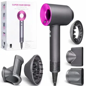 Фен-стайлер для волос + 5 насадок, 1600Вт, Supersonic Hair Dryer PRO / Фен для сушки волос / Стайлер для укладки волос