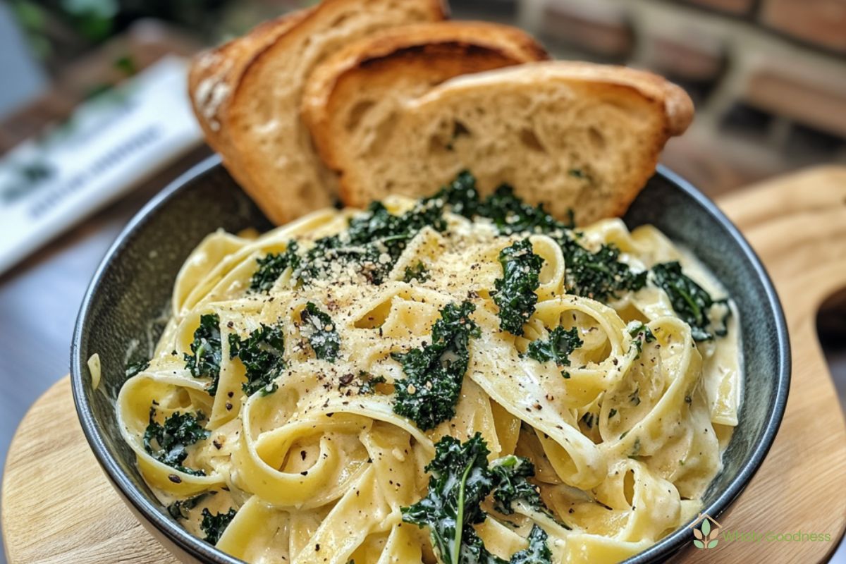Creamy Vegan Tagliatelle with Kale Recipe