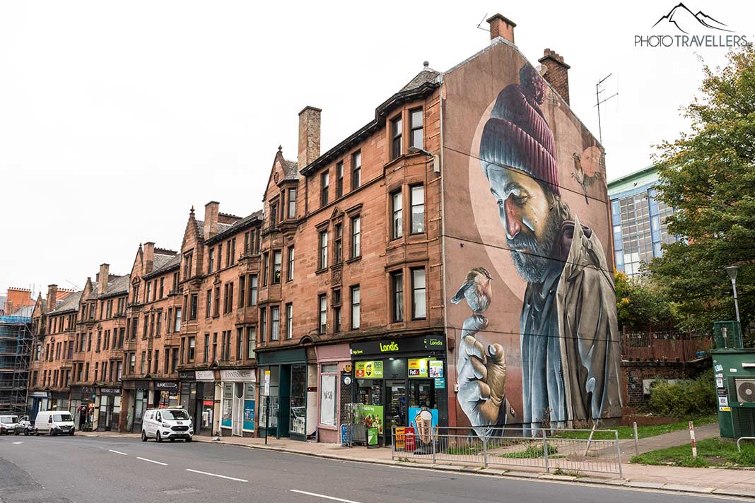 Das bekannte Mural Saint Mungo in Glasgow