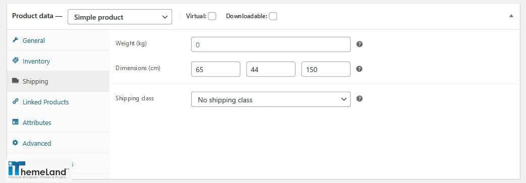 WooCommerce shipping tab