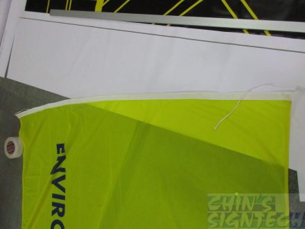 Company Flag Printing finishing with sleeve and rope