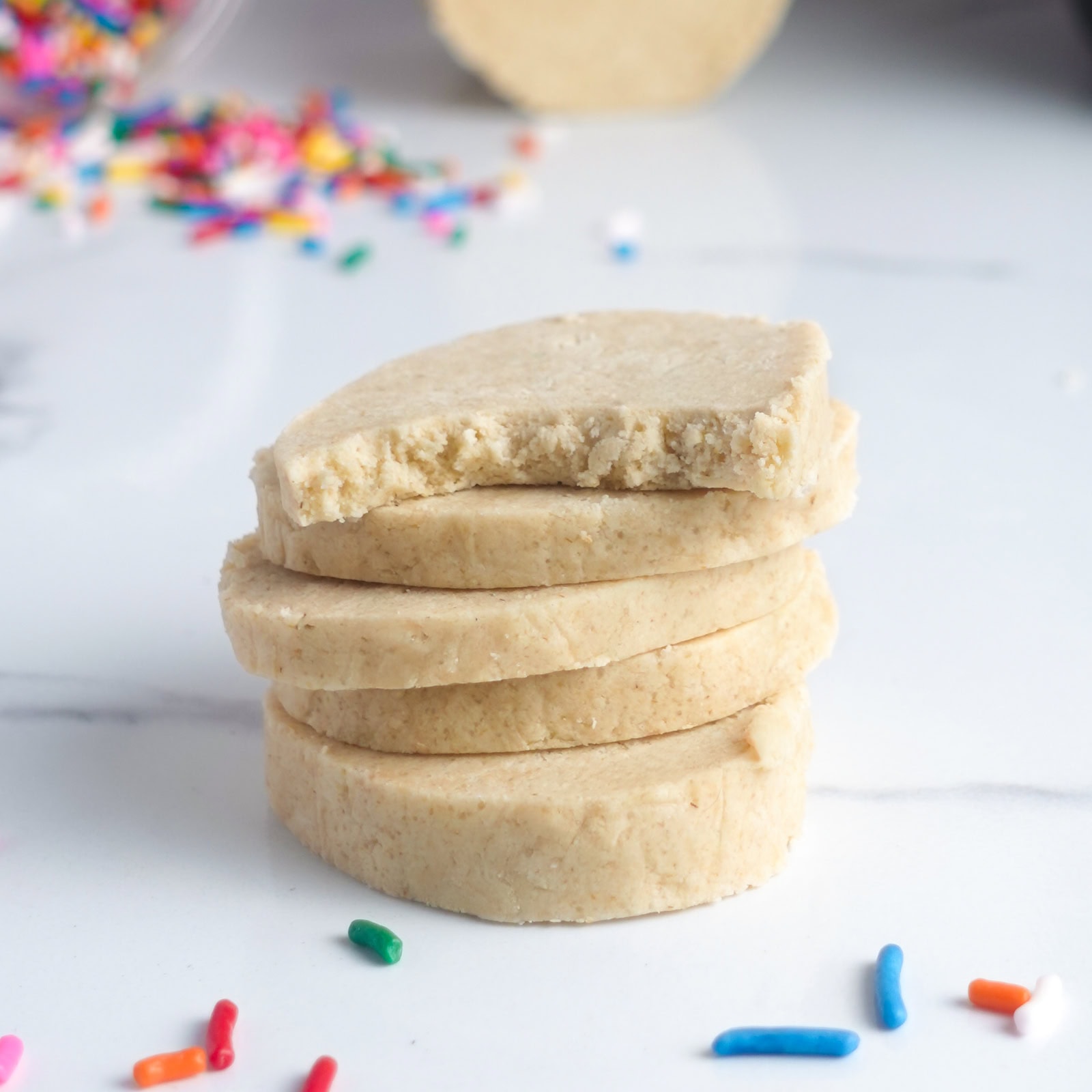 Close up of protein pillsbury cookie dough