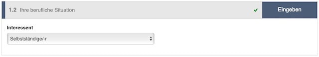 Unfallversicherung Gesellschafter Geschäftsführer - Berufliche Situation wählen