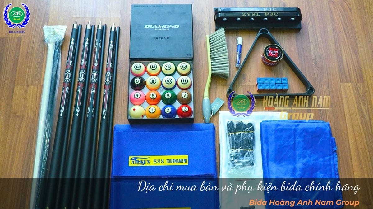 Địa chỉ mua bàn và phụ kiện bida chính hãng