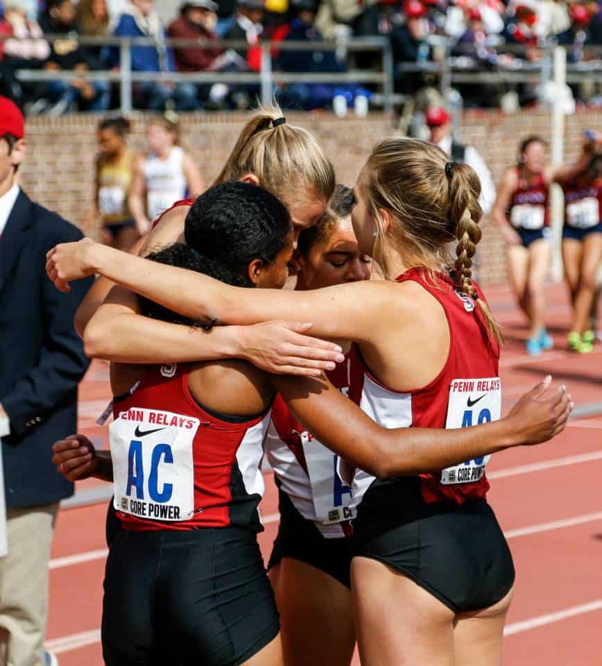 Anna & her Stanford team mates at the Penn Relays