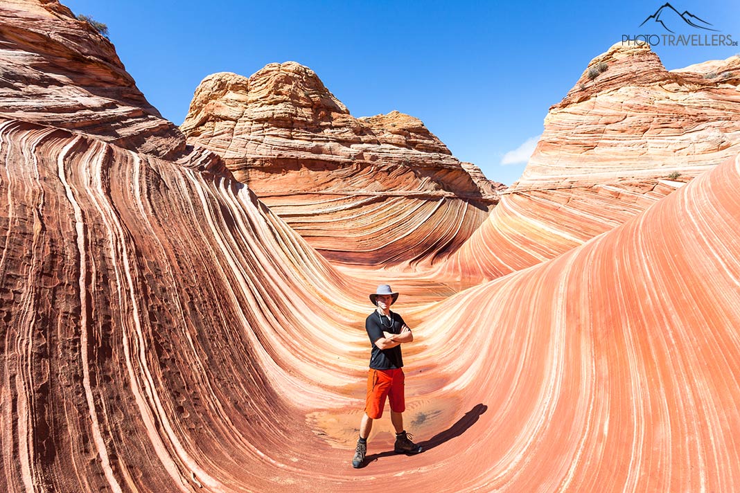 Reiseblogger Florian Westermann in der Wave in Arizona