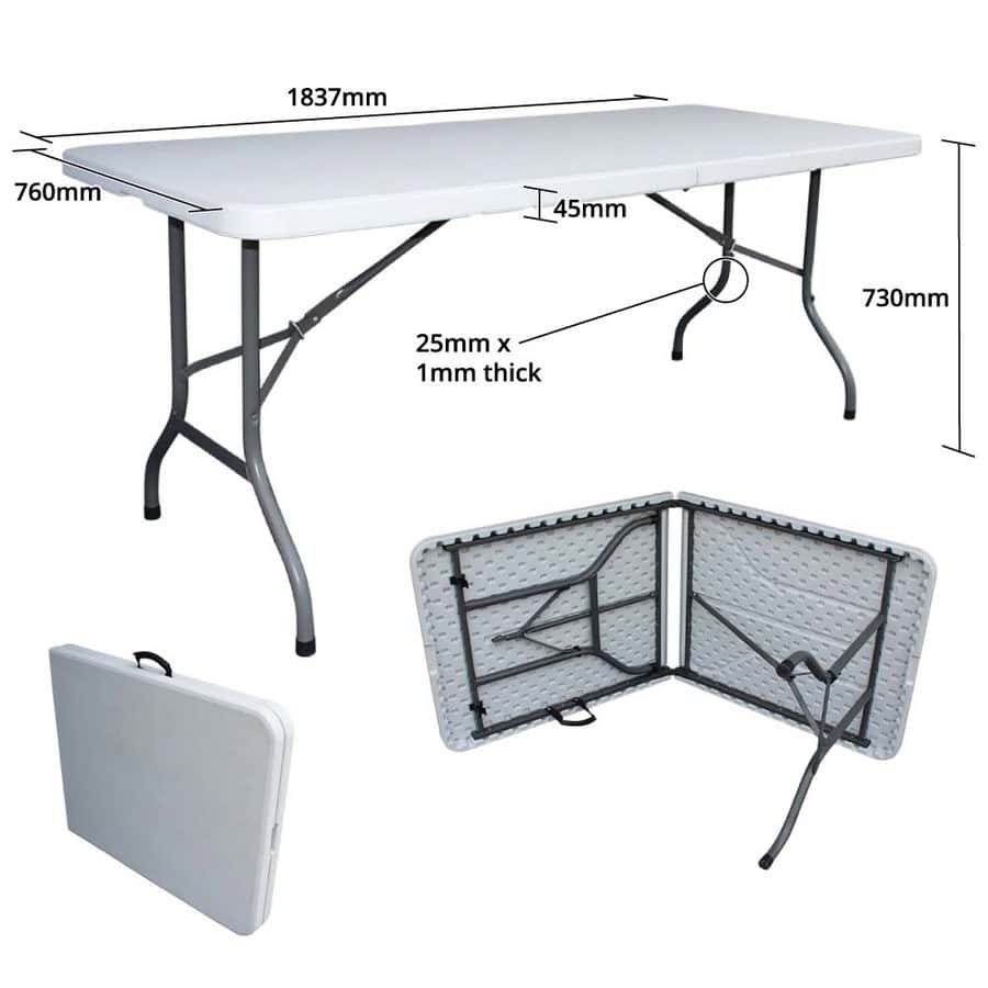 6ft Folding Table Measurements for trade shows 6ft Folding Table Measurements for trade shows