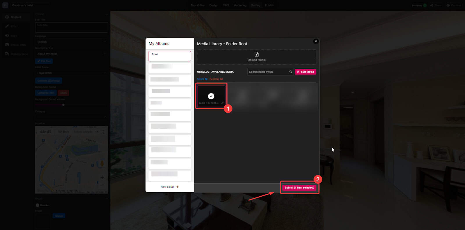 Add Background Sound to your virtual tour 4 Add Background Sound to your virtual tour
