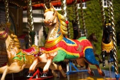 White Victorian Carousel Horse White Victorian Carousel Horse