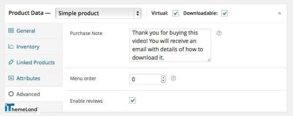 advanced section of product in woocommerce