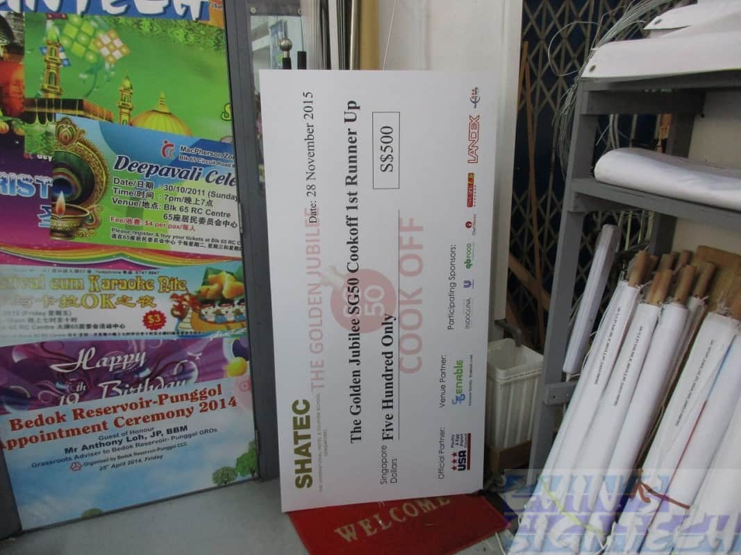 custom Foam board cheque