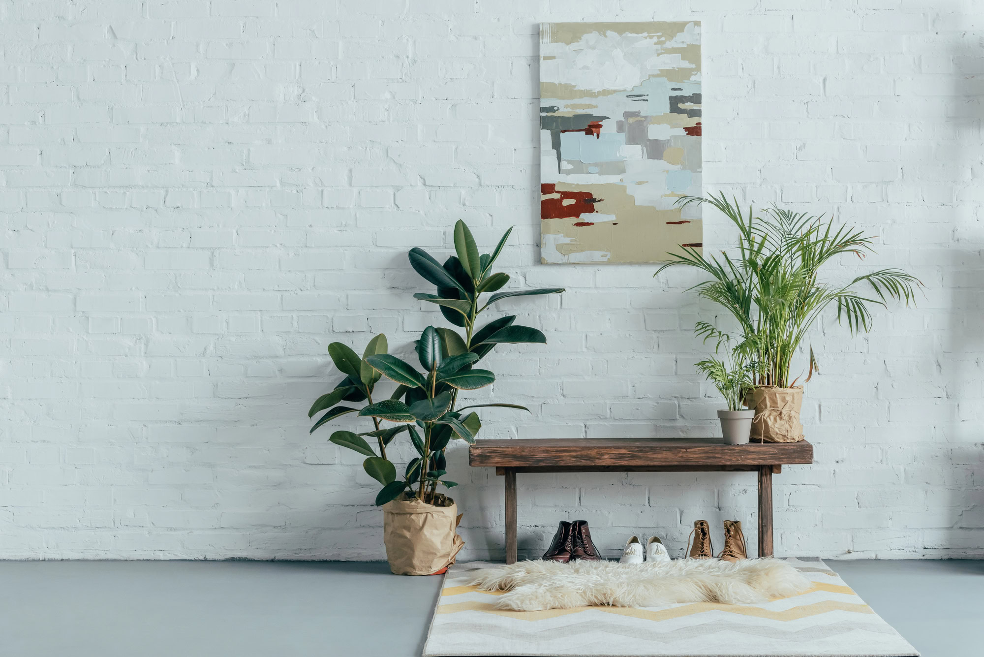Wandbild mit Pflanzen