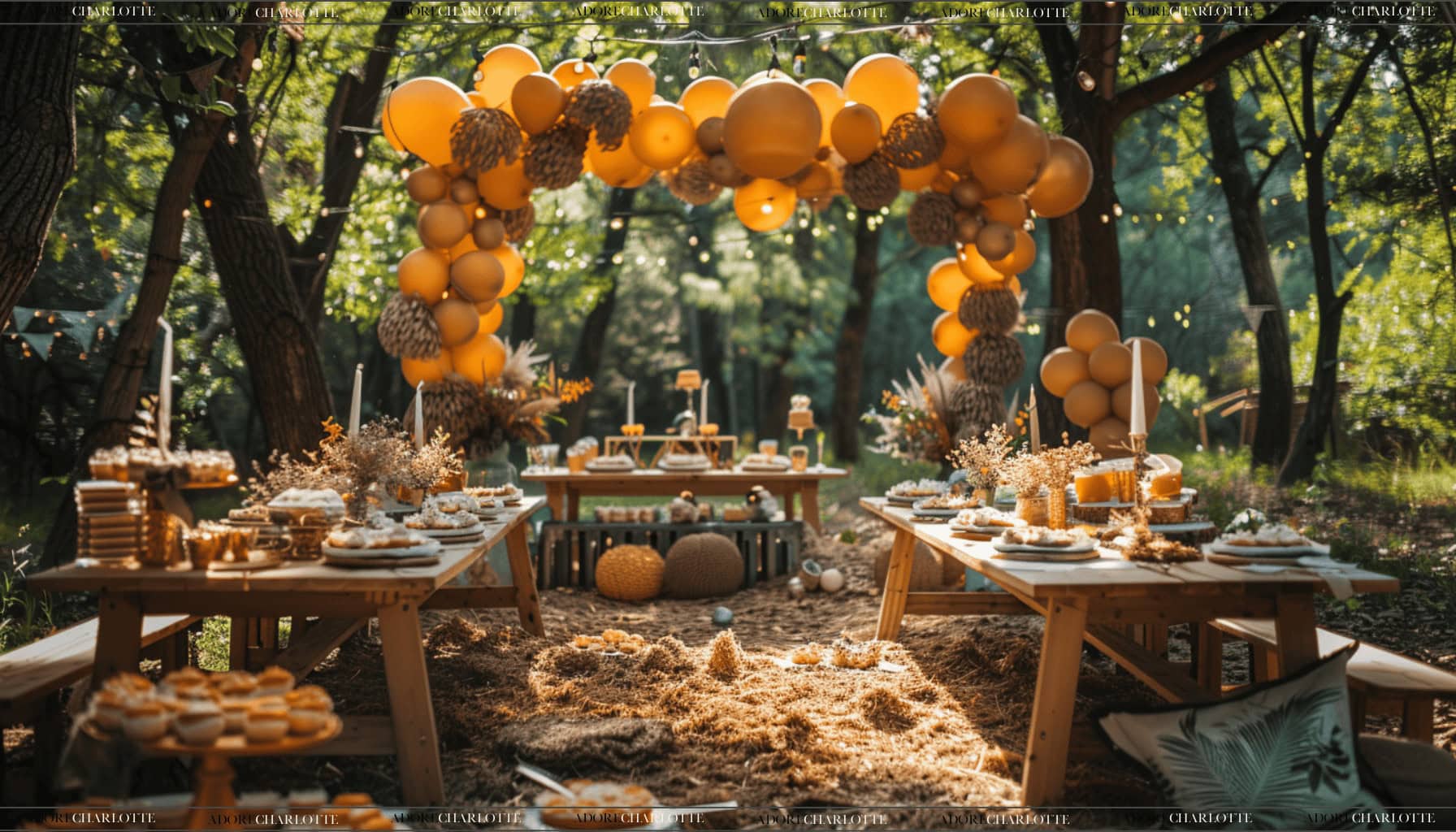 Woodland Wonder Boy First Birthday Theme Party Outdoor Decorations