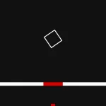 MastheadVideo-02.jpg, Joueur jouant à un jeu mobile avec interface minimaliste noir et blanc, accent de rouge, et formes géométriques dynamiques, dans un style moderne et élégant, pour les amateurs de jeux vidéo intuitifs, Air-Gaming.