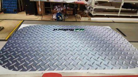 6ft table cloth with metal plate design for Bullard