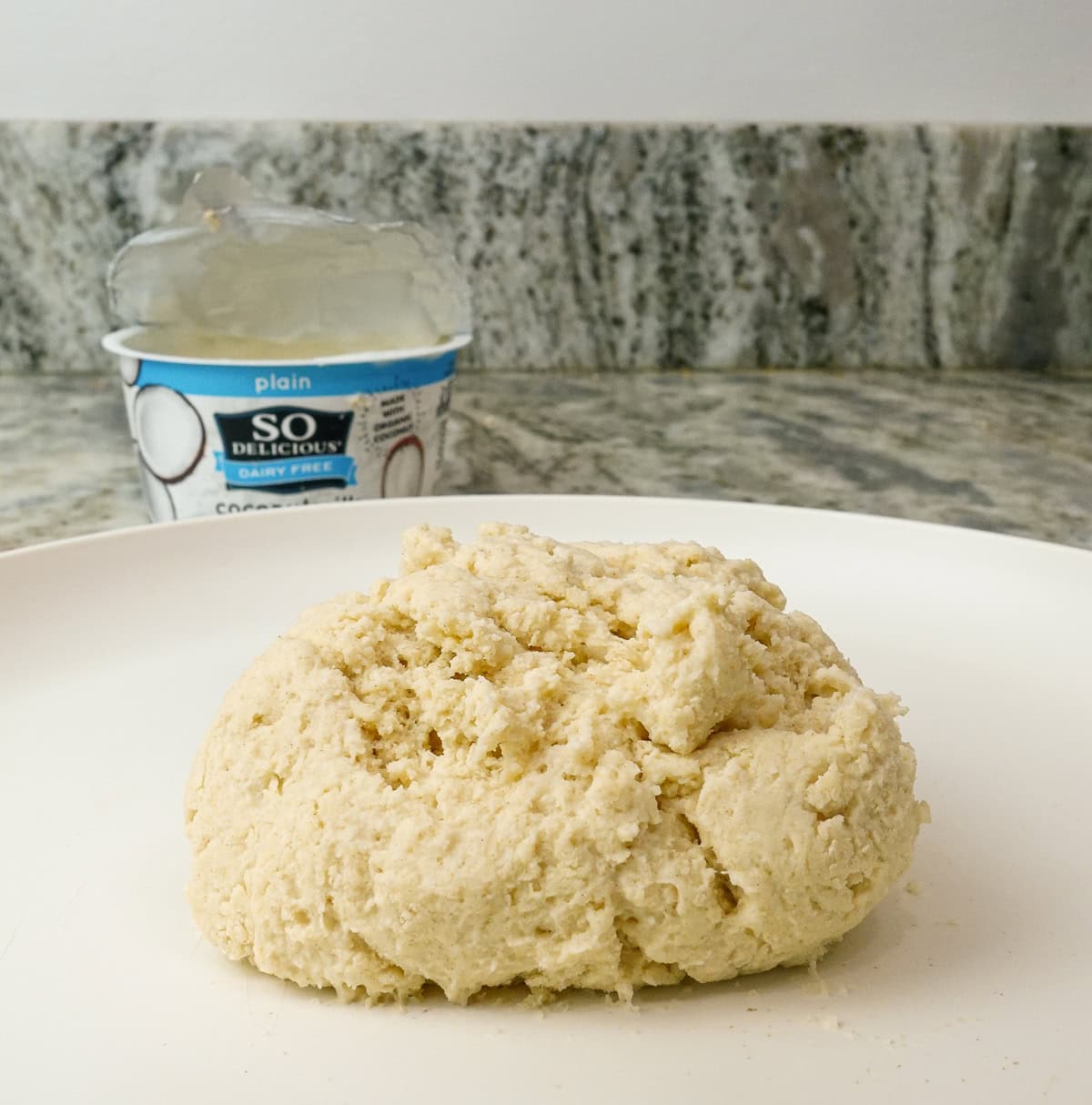 Coconut yogurt dough