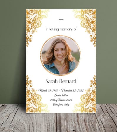 Christian funeral order of service 038 Christian funeral order of service 038 - Free Funeral Order of Service Template