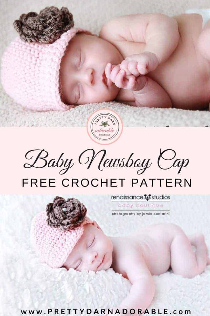 crochet baby newsboy cap