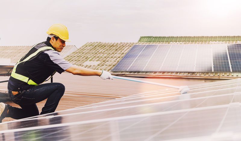 Solaranlage reinigen