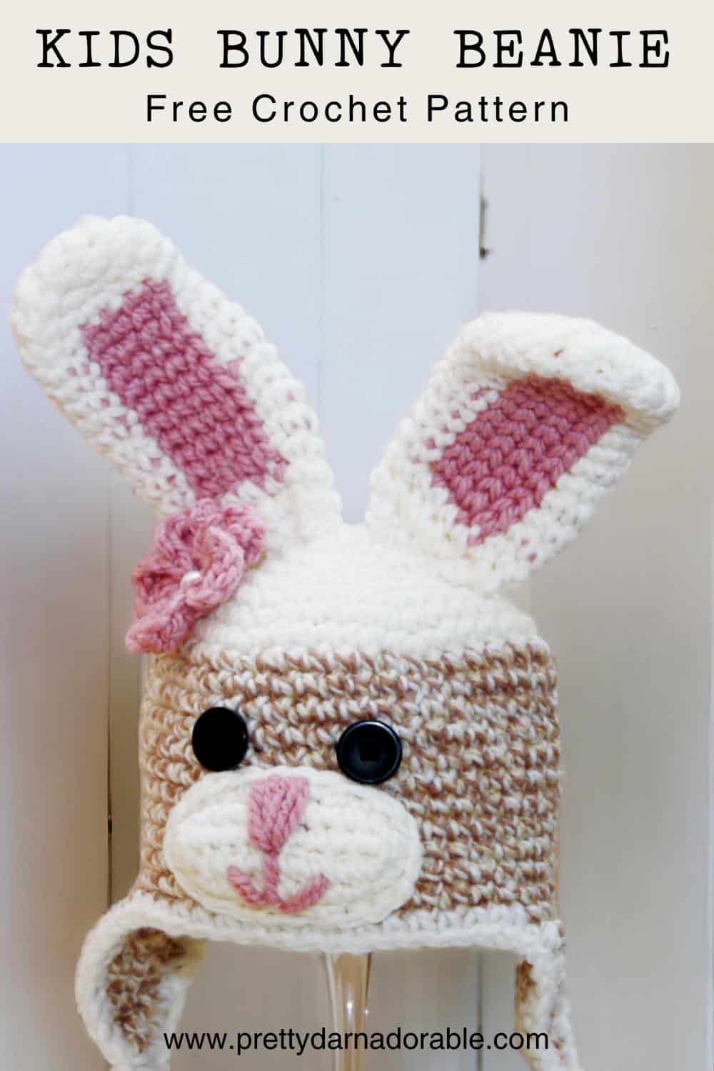crochet bunny hat sitting on a window sill